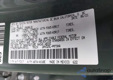 2021 Toyota Tacoma Trd Sport z USA, uszkodzony, nr VIN 3TMAZ5CN6MM155721